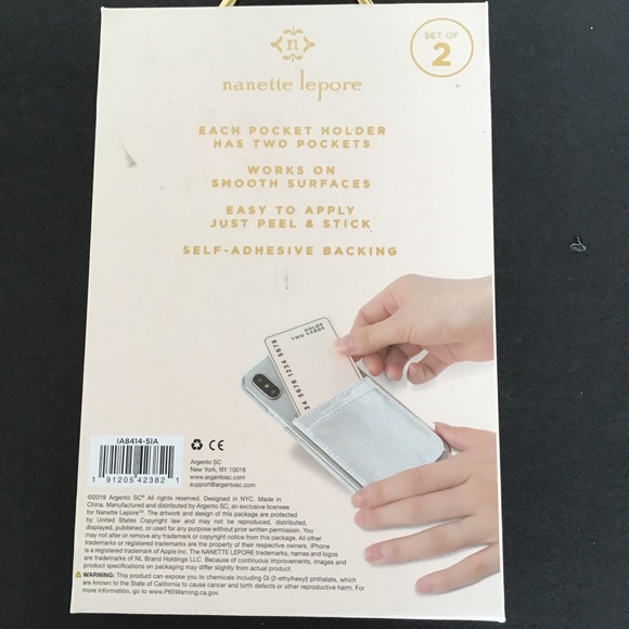 NANETTE LEPORE SILVER GLITTER PHONE POCKET… - Picture 5 of 8